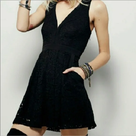 Free People Lovely in Love Romper Black - Picture 13 of 15